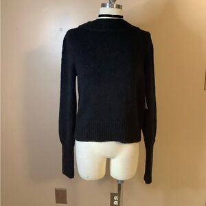 Brand new $120 Anthropologie Maeve Black Puff Sleeve Sweater XXS.